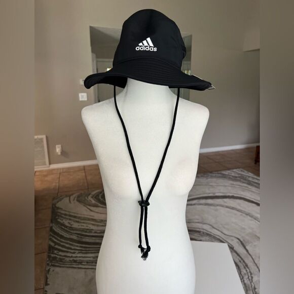 NEW Adidas Aeroready Bucket Hat UPF 50 Black  OS adj. Strap Unisex - Picture 7 of 8